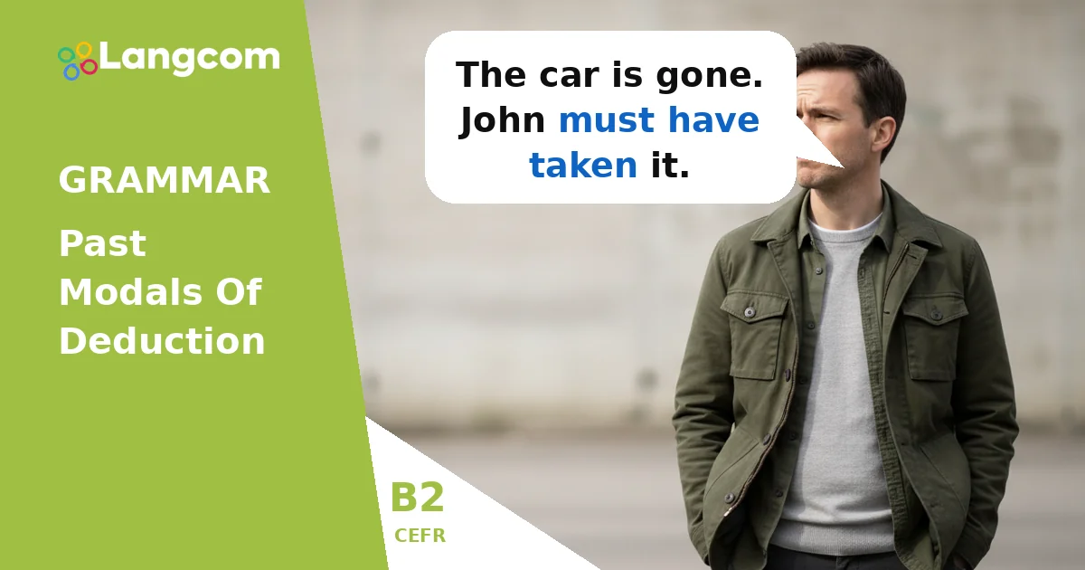 Mastering Past Modals of Deduction (B2 English Grammar) — B2 English grammar lesson by Langcom