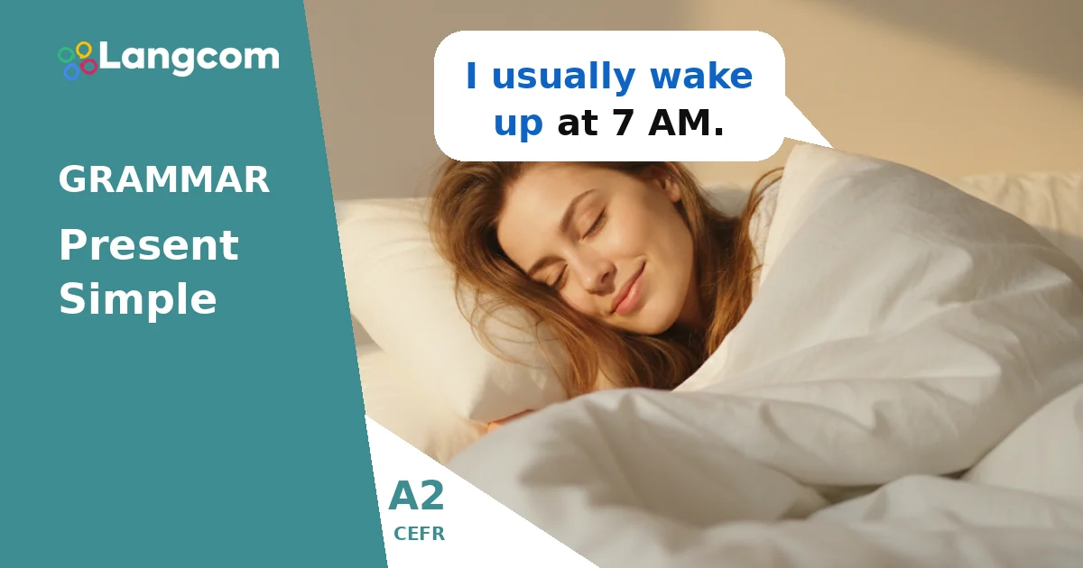 Master the Present Simple: A2 English Grammar for Daily Life — A2 English grammar lesson by Langcom