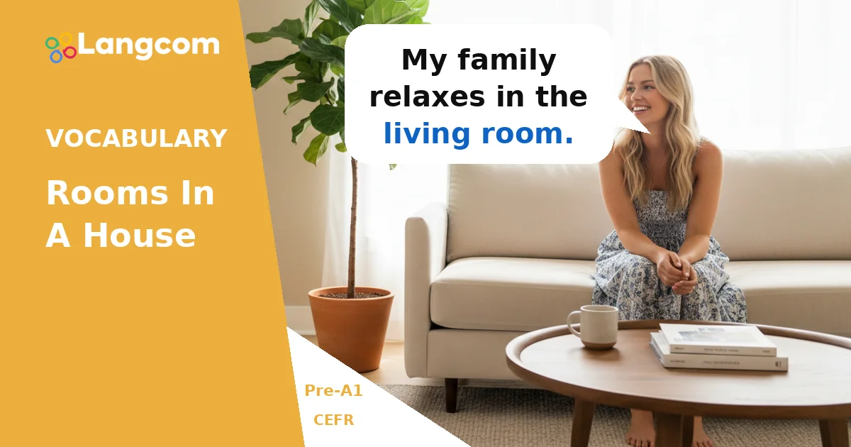 Learn Essential English: Rooms in a House (Pre-A1 Vocabulary) Learn Essential English: Rooms in a House (Pre-A1 Vocabulary) — Pre-A1 English vocabulary lesson by Langcom