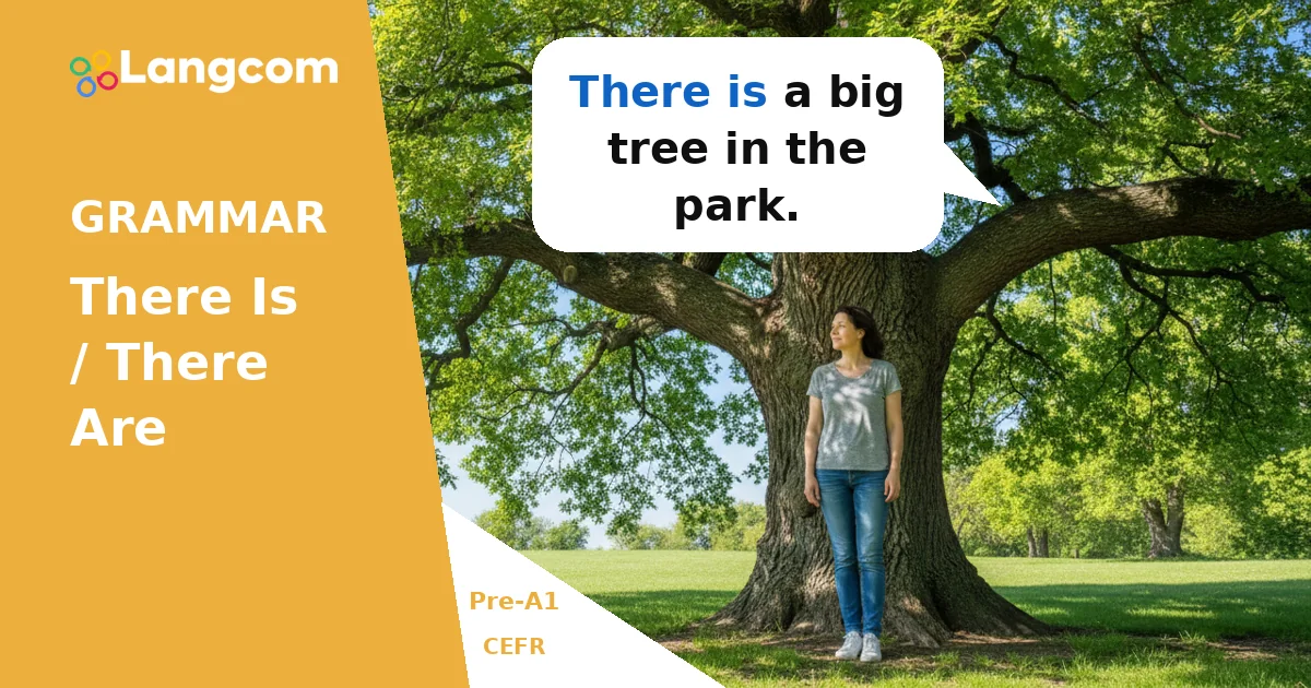 Master 'There is' and 'There are': Describe Places in English (Pre-A1) — Pre-A1 English grammar lesson by Langcom