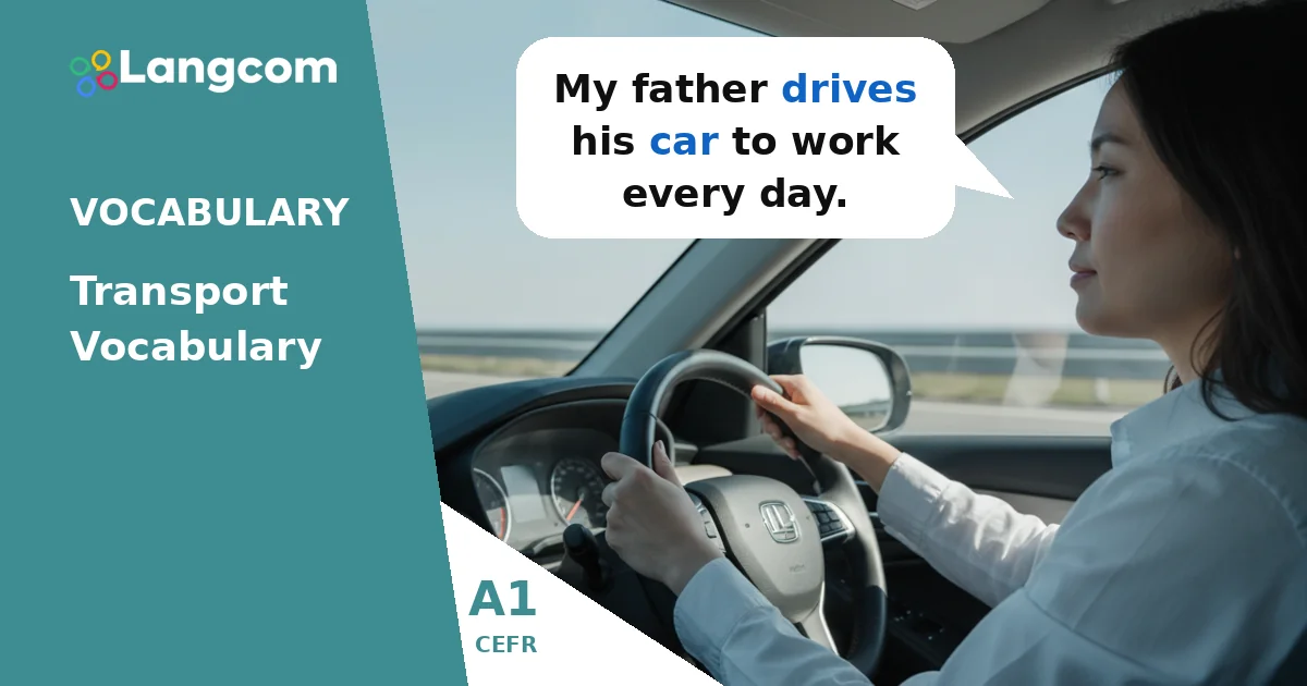 Essential Transport Vocabulary for A1 English Learners — A1 English vocabulary lesson by Langcom