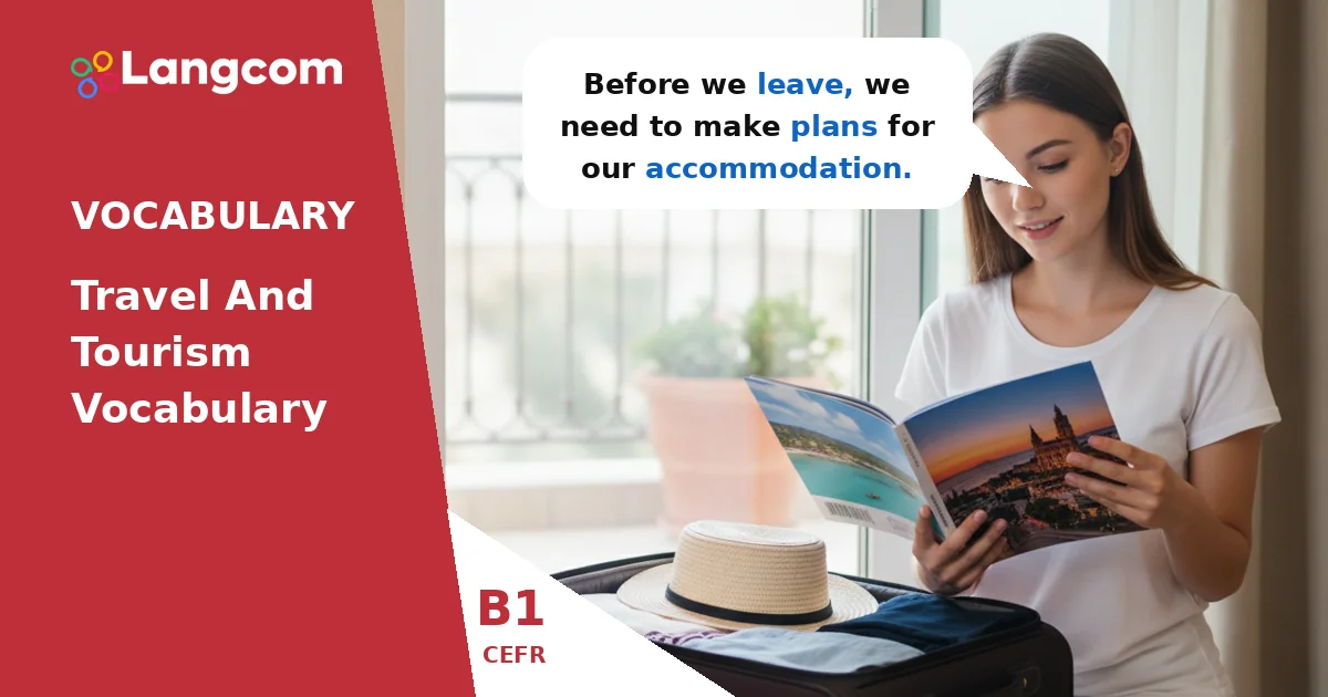Master B1 Travel Collocations: Plan, Book, and Pack! — B1 English vocabulary lesson by Langcom