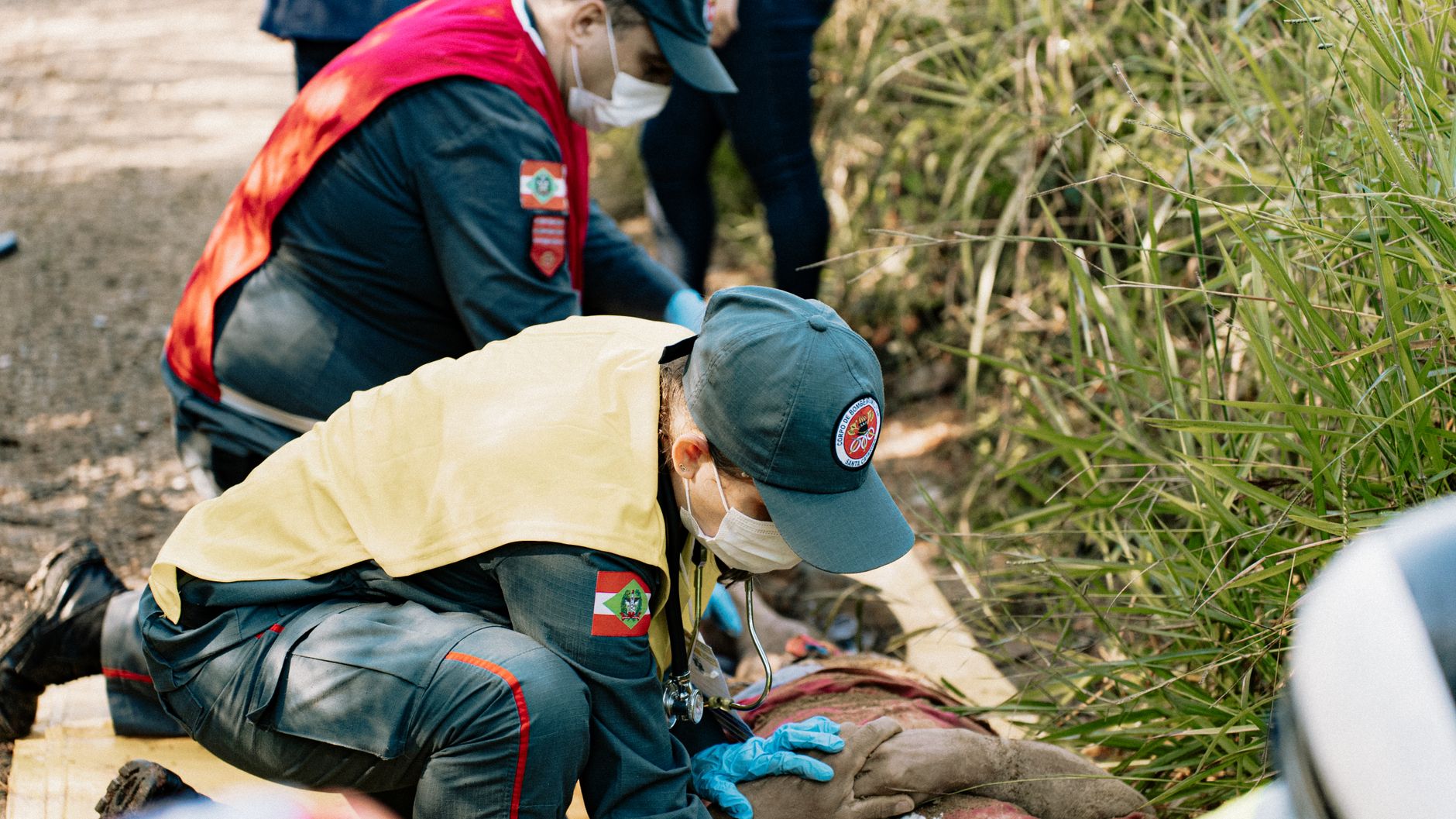 Motorcyclist Survives Dangerous Mudslide in Pallasca