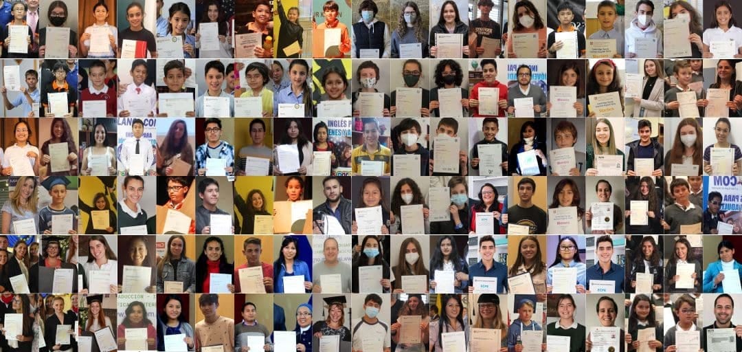 Estudiantes Langcom con certificados internacionales de inglés Cambridge, TOEFL, IELTS y Michigan Estudiantes Langcom con certificados internacionales de inglés Cambridge, TOEFL, IELTS y Michigan